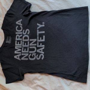 Raygun black gun safety tee shirt